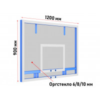 Щит баскетбольный тренировочный Glav из оргстекла 6 мм 01.202-1