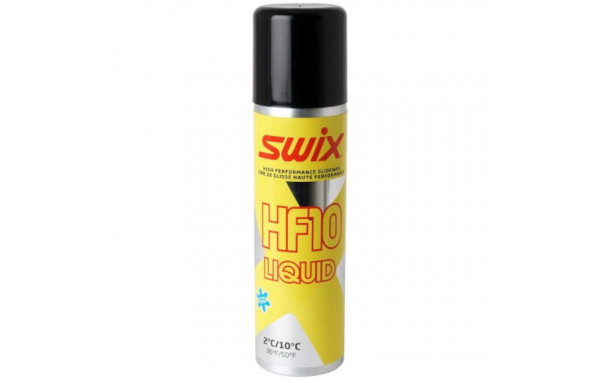 Парафин высокофтористый Swix HF10X Yellow (спрей) (0°С +10°С) 125ml 600_380