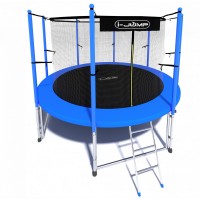 Батут i-Jump Classic 10FT 306 см с нижней сетью и лестницей синий