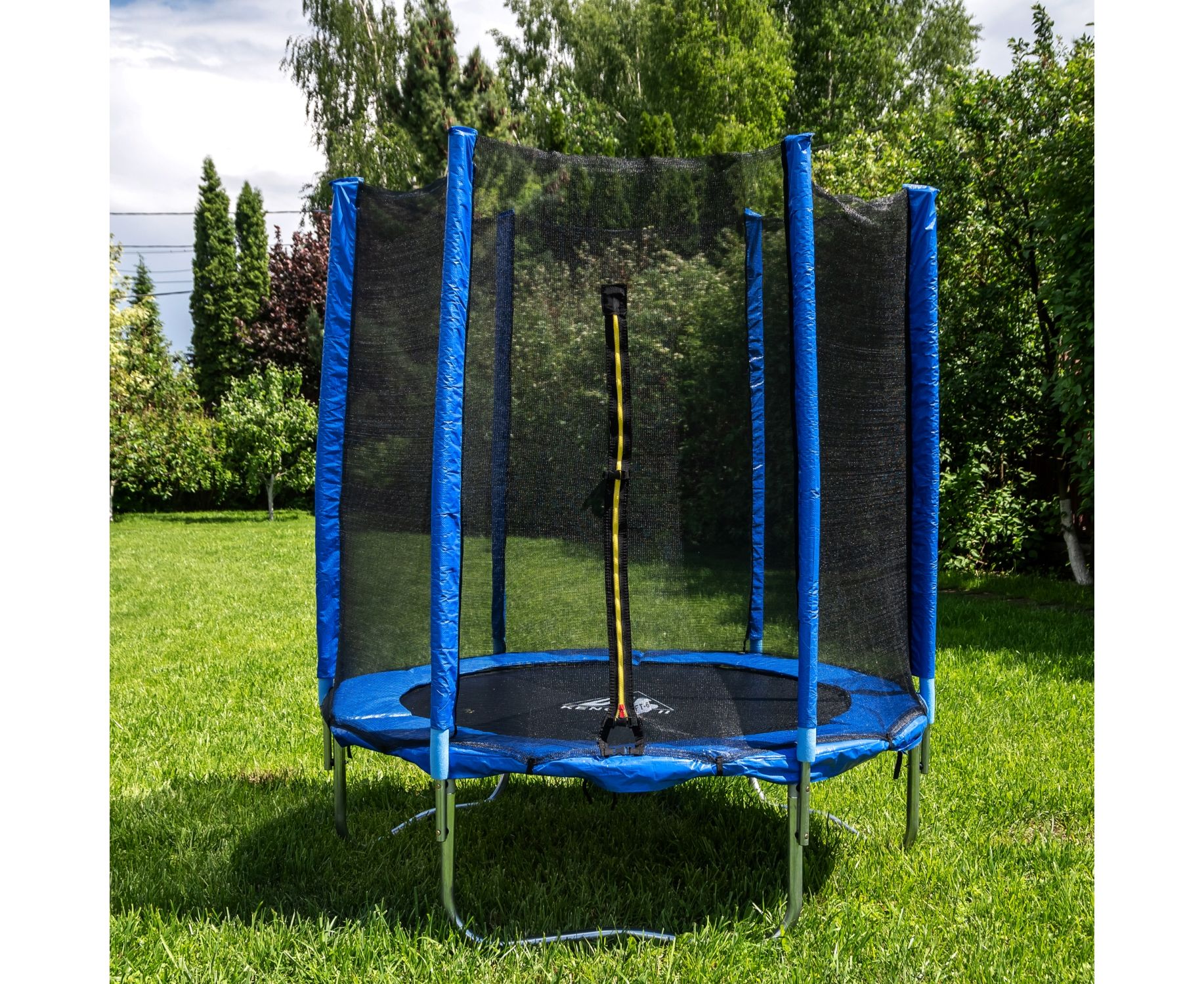 Батут DFC Trampoline Fitness 14ft наружн.сетка (427см) 14FT-TR-B синий 1834_1500