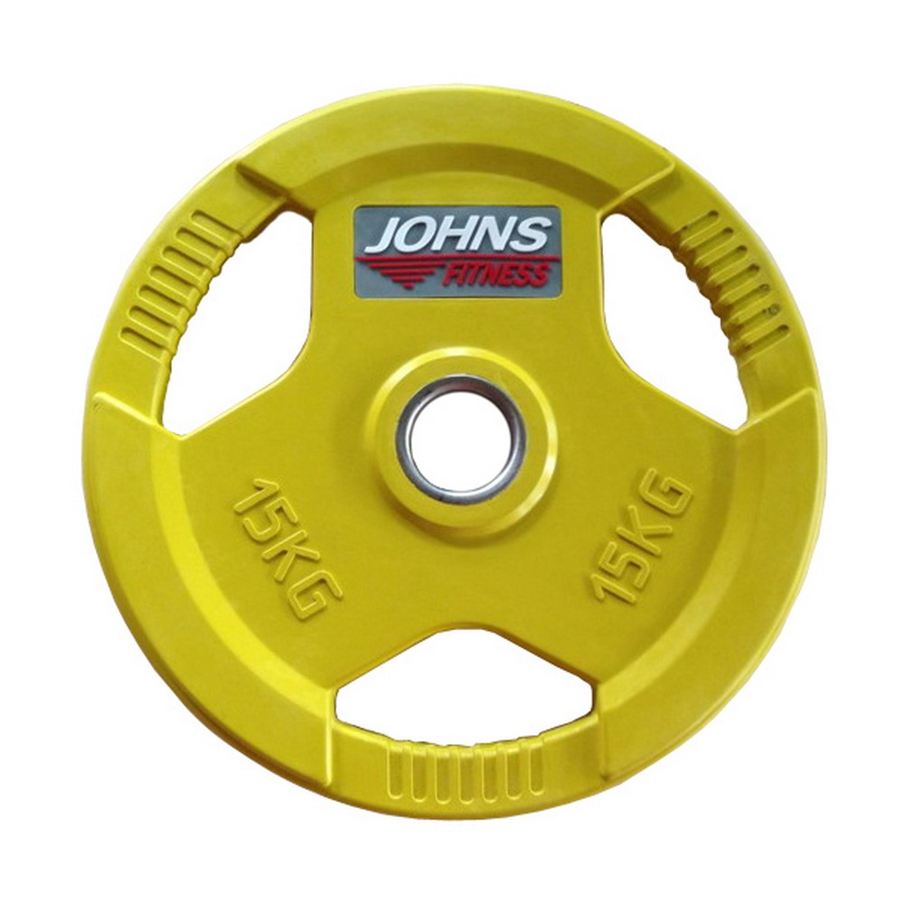 Диск обрезиненный 15кг Johns 91010 -15С желтый 1000_1000