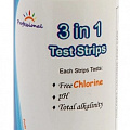 Тестер Poolmagic полоски 3in1(50шт)Free Chlor, PH, Total Alkalinity TP301 120_120