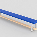 Скамья гимнастическая мягкая, ножки металлические Glav 04.301.1-2500 Длина 250см 120_120